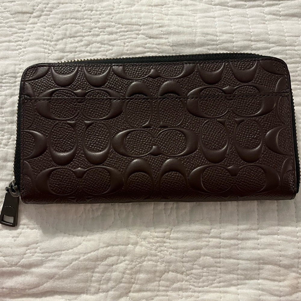 Coach embossed wallet